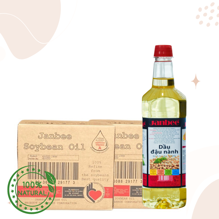 [Combo 2 Thùng] Dầu Đậu Nành Janbee 1L - 24 Chai