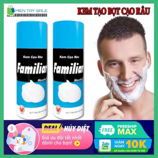 Bộ 2 chai Kem (Bọt) cạo râu Familiar 175g (Xanh dương)-MIỀN TÂY SALE