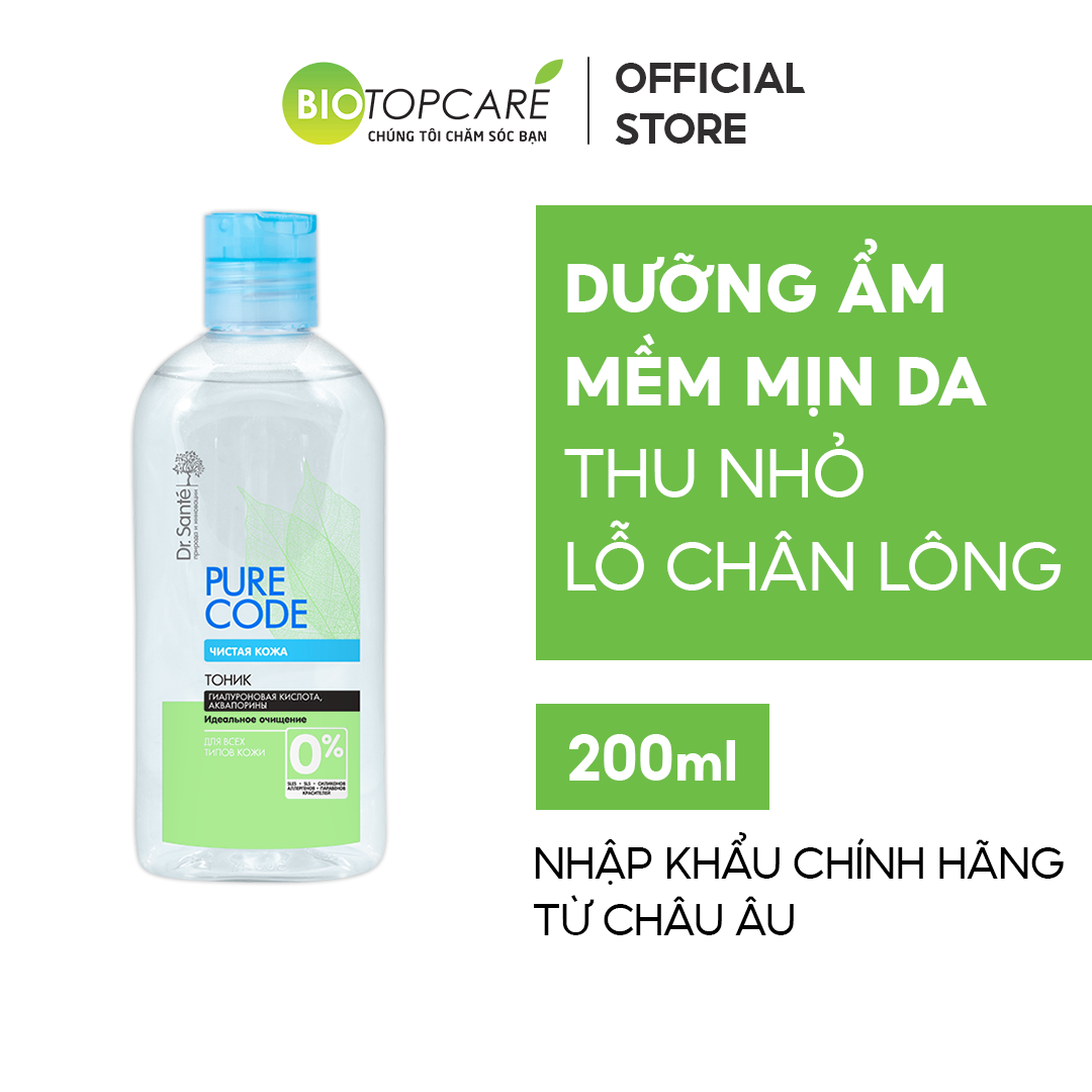 Nước cân bằng micelle Dr.Sante Pure Code dành cho mọi loại da 200ml - BioTopcare Official