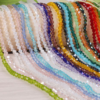 125 Hạt Pha Lê Mặt 3Mm Hạt Pha Lê Sáng Bóng Hạt Thủy Tinh Nhỏ Rời Để Làm Vòng Tay Vòng Cổ Trang Sức Phụ Kiện Tự Làm