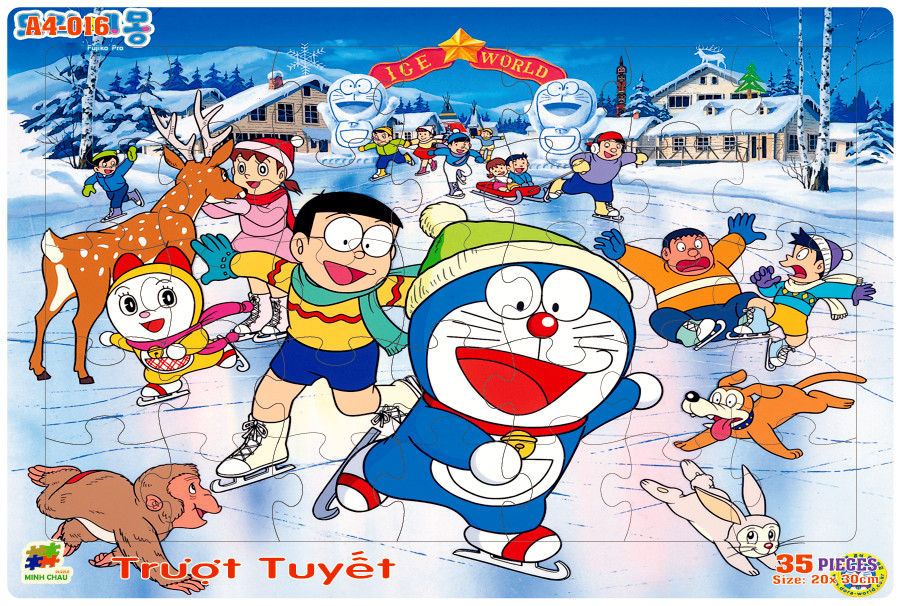 Tranh ghép hình 35 mảnh / trượt tuyết