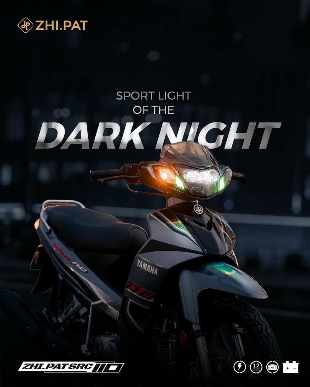 Chóa đèn chính hãng zhipat 2 tầng siêu sáng cho xe sirius 50cc - 110cc