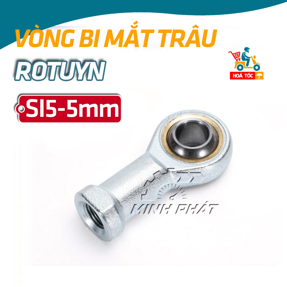 Vòng ổ bi khớp cầu nối trục đảo mắt trâu m5 5mm si5 t/k