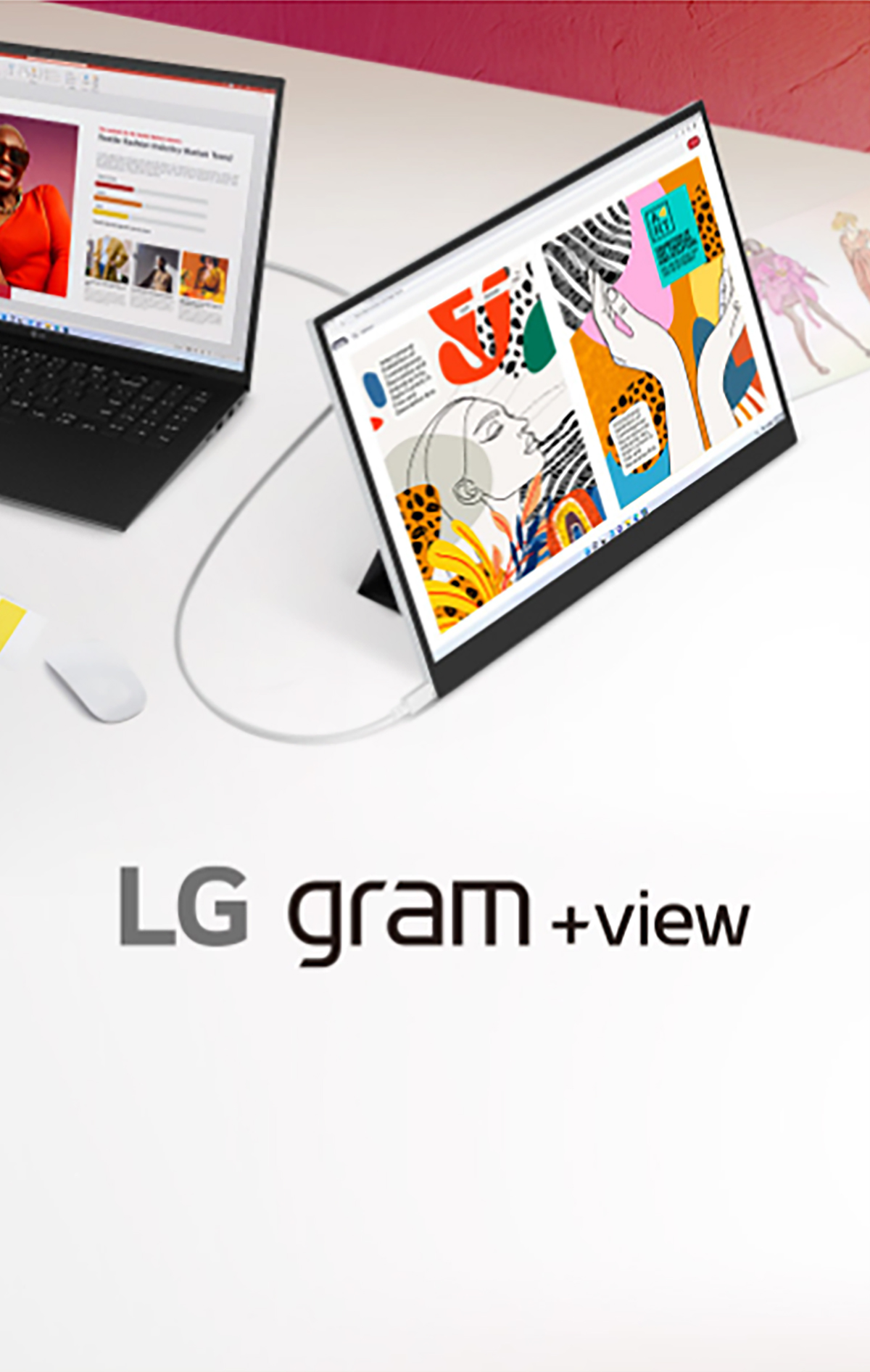 [Pre-Order] LG 16MR70.ASDA3 Gram +view WQXGA (2560 x 1600) Portable IPS Display | Folio Cover/Stand | Lightweight (670g) · v4