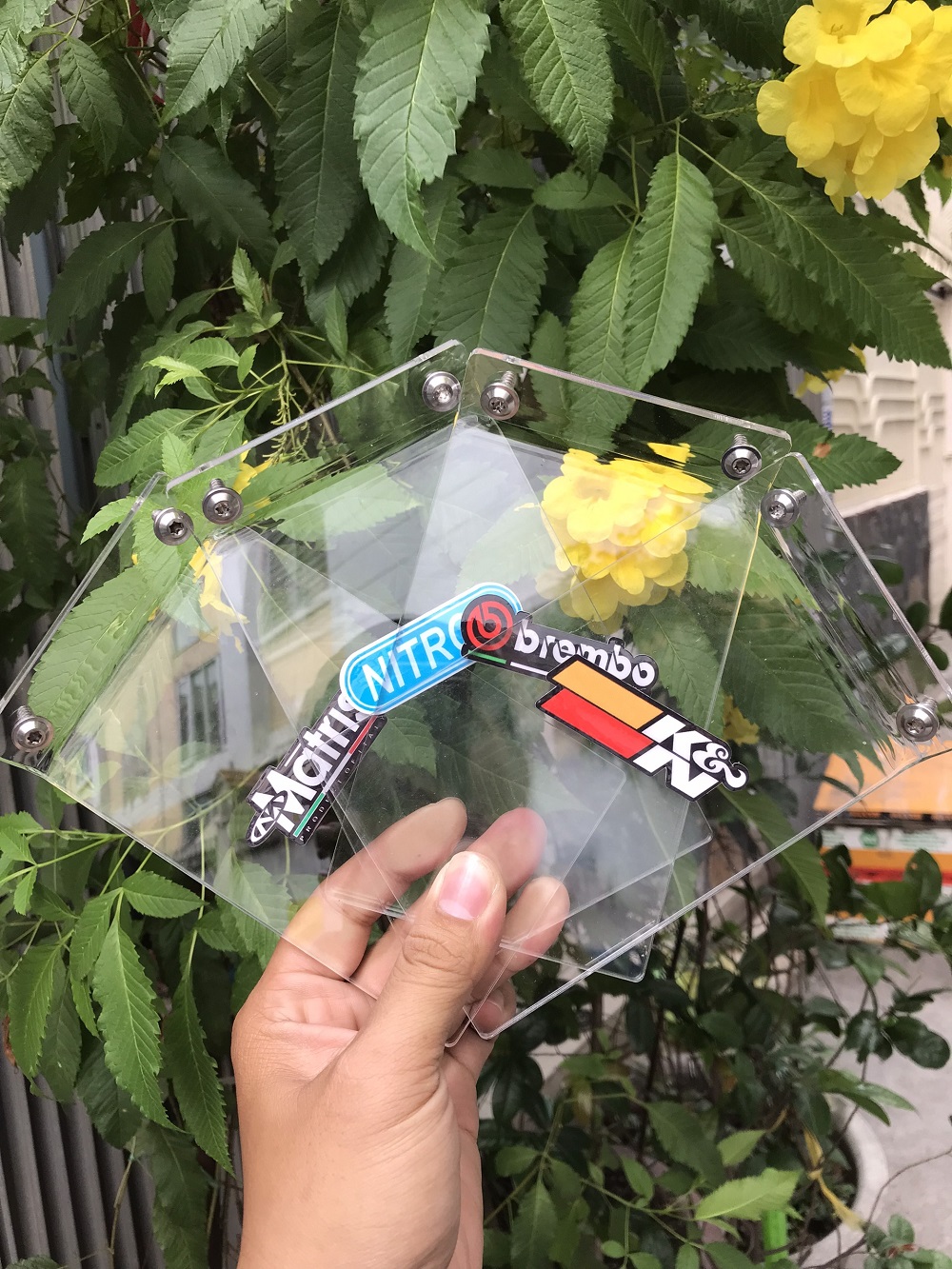 MICA CHE PHUỘC, mica che phuộc exciter 150 LOẠI DÀY ( tặng kèm ốc inox và tem)  winner/ exciter 135 /sonic/ exciter 150