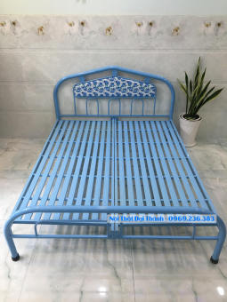 Giường sắt ngang 1m8 dài 2m Đại Thành mẫu mới miễn phí vận chuyển, lắp ráp