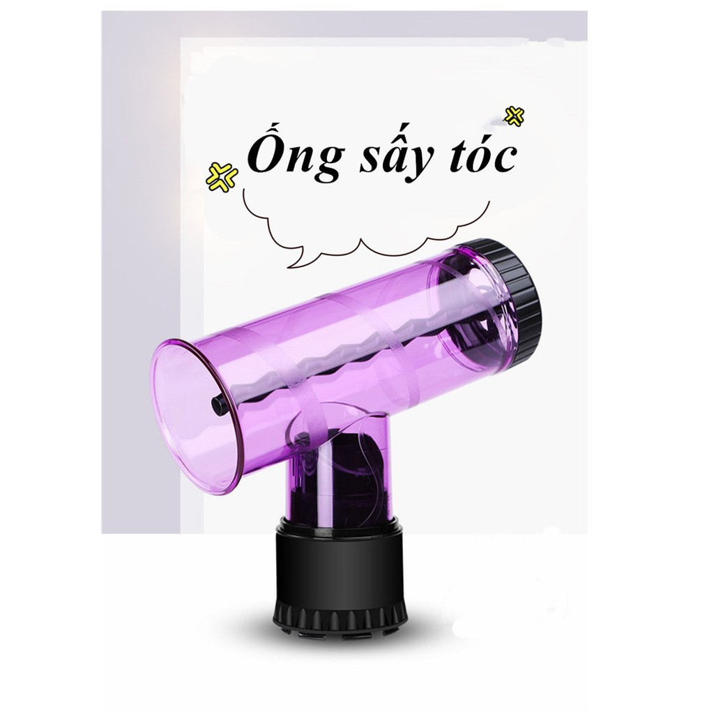 Ống sấy tóc xoăn giả FASHION , dạng ống to, sấy tạo kiểu nhanh, đơn giản dễ sử dụng, cắm vào máy sấy và sấy