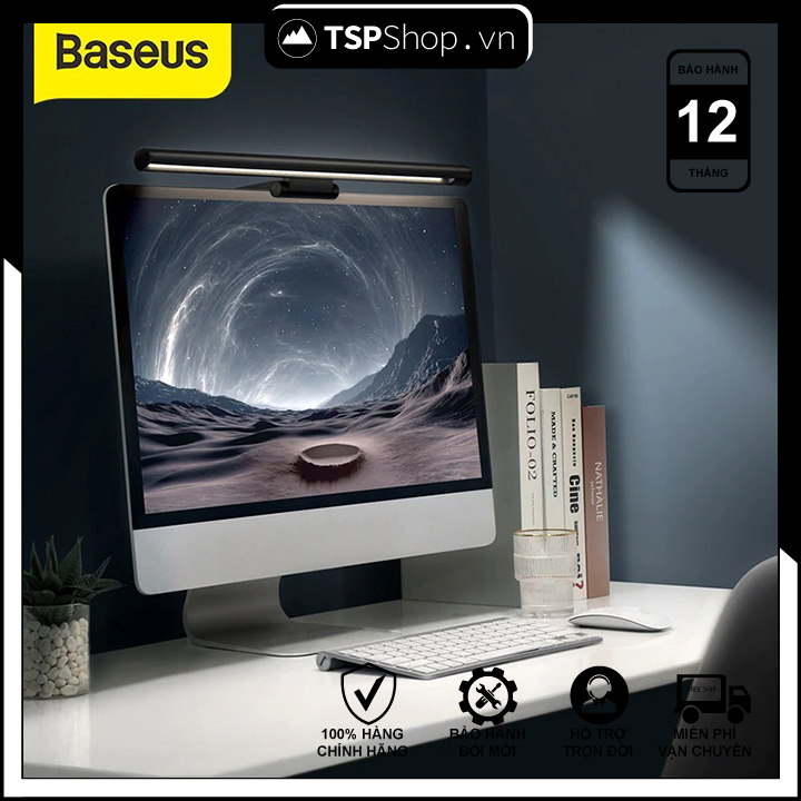 Đèn treo màn hình Pro bảo vệ mắt Baseus i-work Series (USB Stepless Dimming Screen Hanging light)