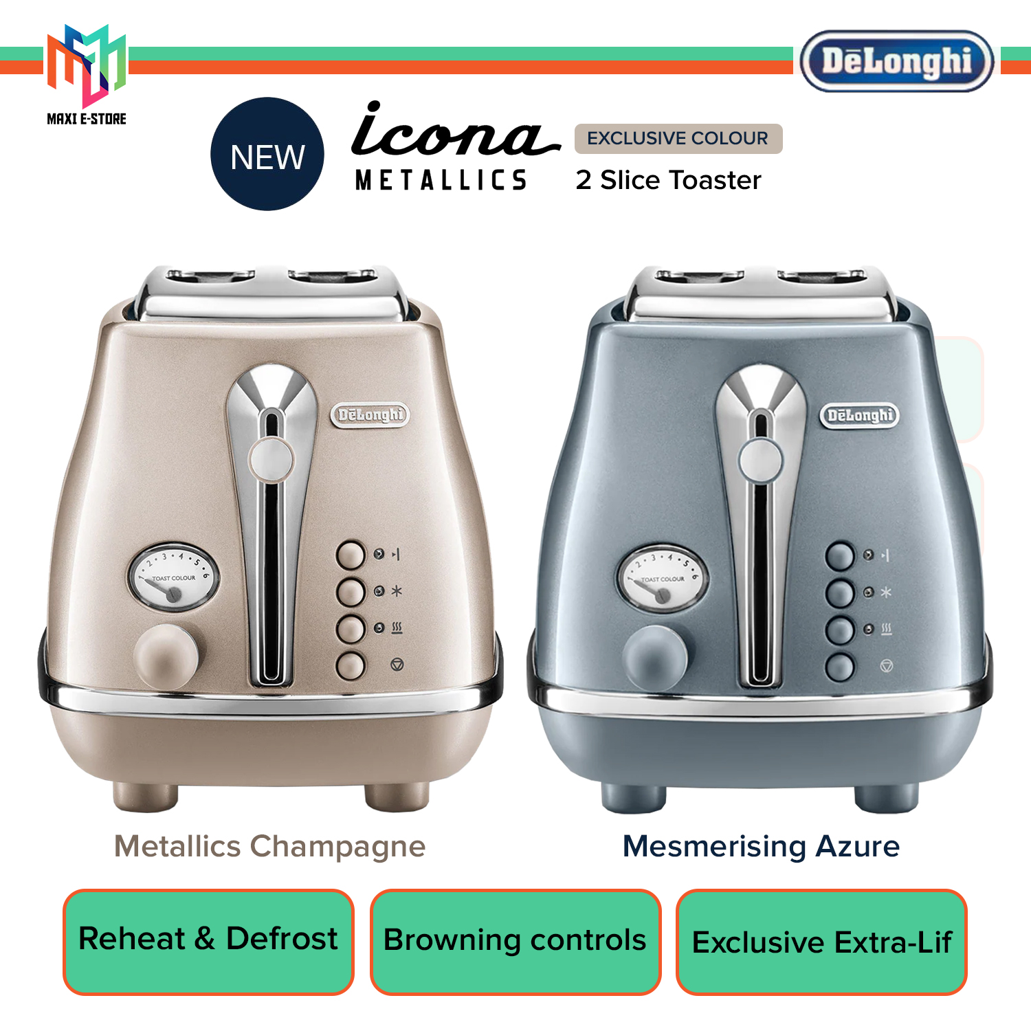 DeLonghi Icona 2-slice Toaster