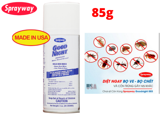 Chai Xịt Diệt Côn Trùng Bọ Chét Chấy Rận Sprayway Goodnight 003 85g
