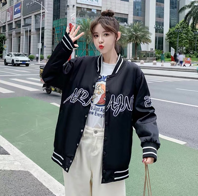 [GIẢM 10K CHO ĐH 119K]Áo bomber nữ logo in ARAFN 23 form thể thao bóng chày chất vải dù hai lớp xịn xò ROSS FASHION