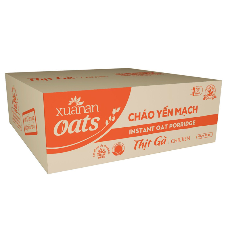 Thùng cháo yến mạch thịt gà // Thương hiệu Xuân An//