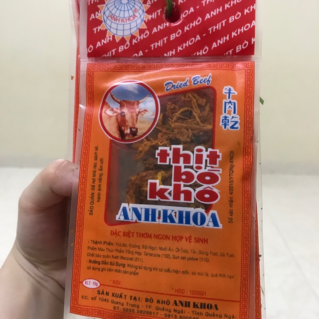Thanh hoá - 2 gói bò khô anh khoa gói 15g