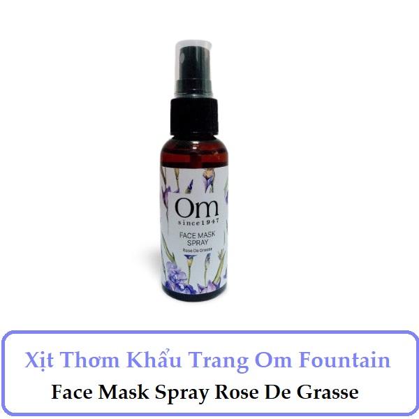 Xịt khử khuẩn làm thơm khẩu trang Om Fountain hương hoa hồng Rose De Grasse 50ml