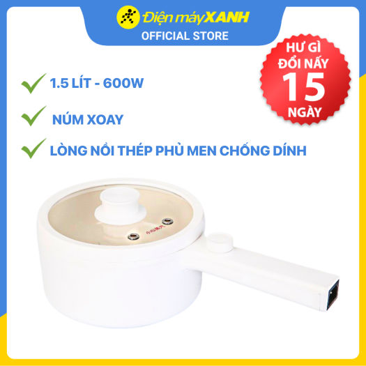 Ca nấu đa năng mini Mishio MK-271 1.5 lít