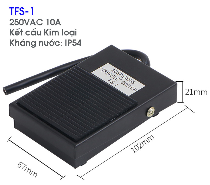 Công tắc bàn đạp TFS-1, cóc đạp chân dùng cho các loại máy công nghiệp - Propack