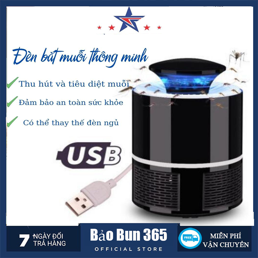 Đèn bắt muỗi , diệt muỗi thông minh hình trụ đầu cắm USB . Đèn Led Thu Hút Muỗi và Quạt Hút Muỗi