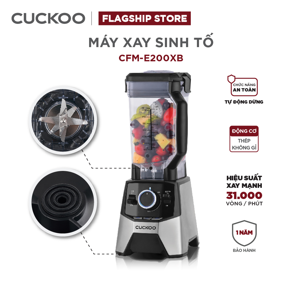 Máy xay sinh tố Cuckoo CFM-E200XB lưỡi dao 8 cánh- Hàng chính hãng