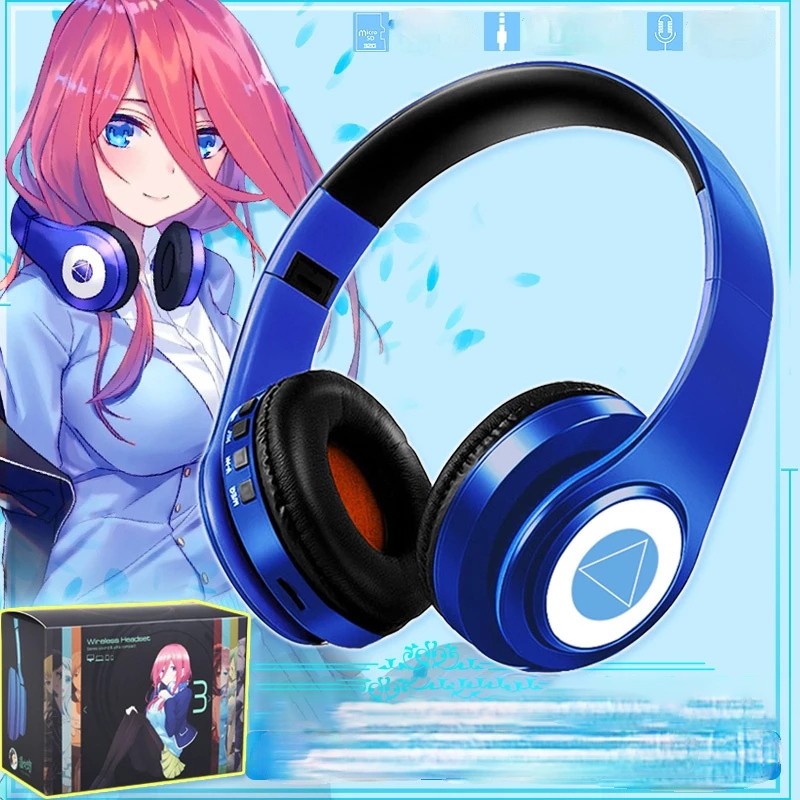 Nakano Miku Bluetooth Headphones, Hi-Fi Stereo Wireless Over Ear ...