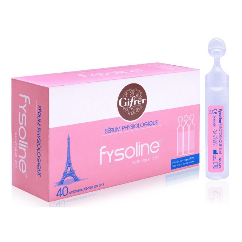 Fysoline Hồng - Fysoline isotonic ống 5ml - Nước muối biển sâu sinh lý nhỏ mắt mũi của Pháp