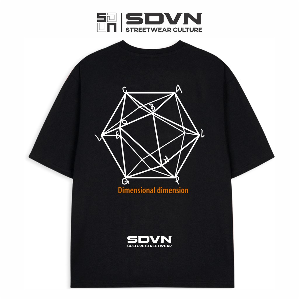 Áo Thun Unisex Form rộng - Brand Chính Hãng SDVN - Dimensional