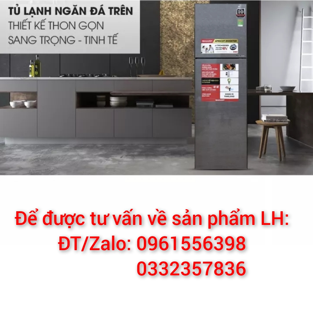 Tủ lạnh sharp inverter 253 lít sj-x281e-sl chính hãng