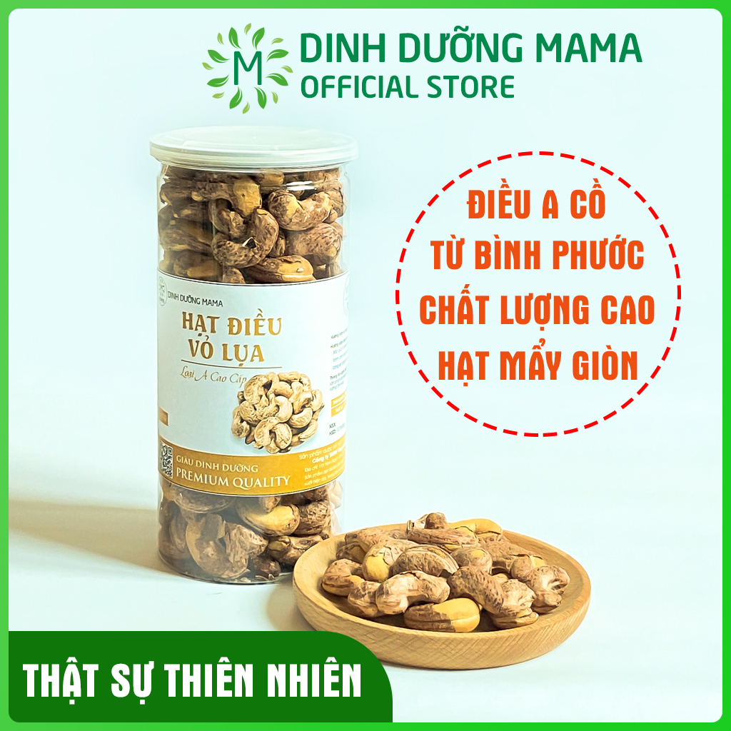 Hạt điều rang muối nguyên hạt mama 500g hạt điều bình phước đồ ăn vặt mẹ bầu thực phẩm ăn kiêng giảm cân hat dieu rang muoi hat dinh duong ma005