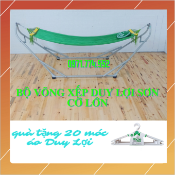 Bộ Võng Xếp Duy Lợi Thép Lớn gồm khũng võng+võng lưới cỡ lớn