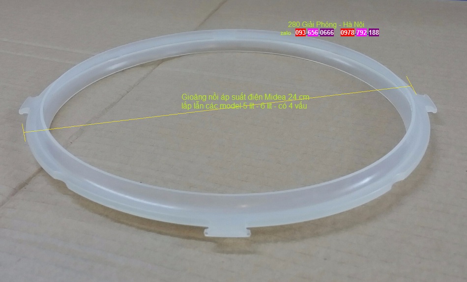 Gioăng nồi áp suất điện Midea 22cm / 24 cm lắp lẫn các model