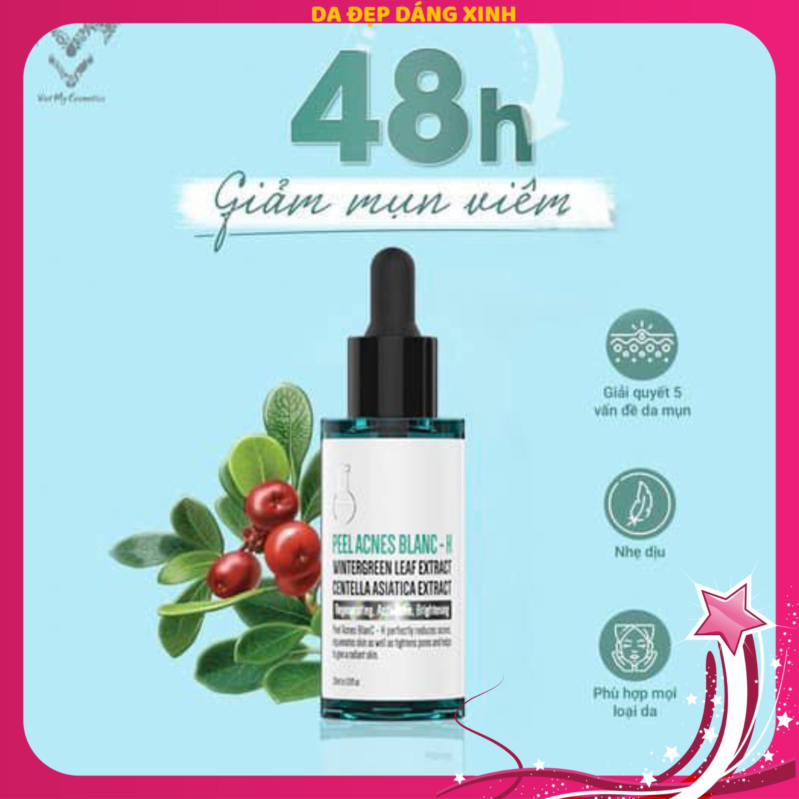 [Mẫu Mới] Serum xóa mụn detox blanc Peel Lộc Xóa Mụn Thâm (Peel Acnes Blanc-H  phiên bản mới 20ml)