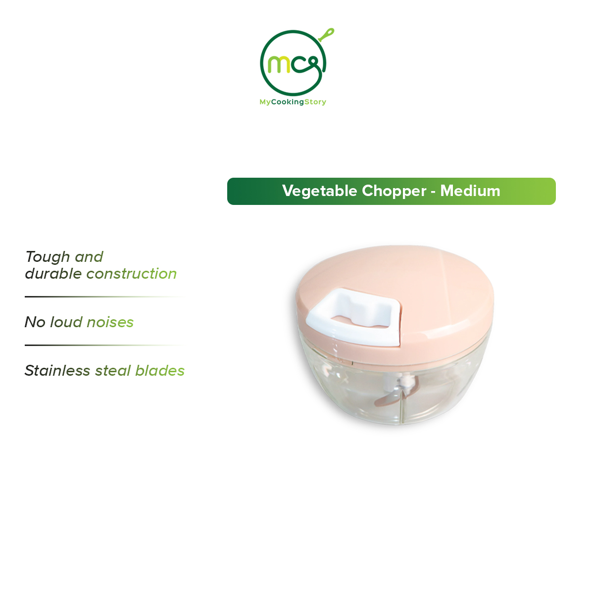 Gambar My Cooking Story    Vegetable Chopper Medium 480ml (Pink)