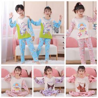 Bộ Đồ Áo Lót Trẻ Em 3-14 Tuổi Áo Thu Đông Bé Gái Bé Gái Lớn Nhỡ Quần Ngủ Dài Tay Mẫu Mỏng Bé Trai Bé Gái