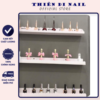 Kệ để sơn có thanh chắn, giúp cố định sơn bày trên kệ, không lo rơi vỡ - combo 3 chiếc