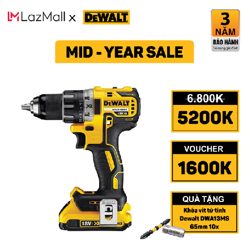 Máy khoan vặn vít dùng pin  Dewalt DCD791M2-B1 18V | Chính hãng | Bảo hành 3 năm