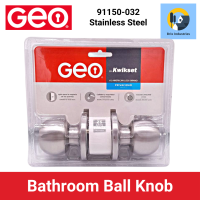 Geo by Kwikset Bathroom Ball Knob Stainless Steel Tubular Type #91150-032 Brix Industries Manila