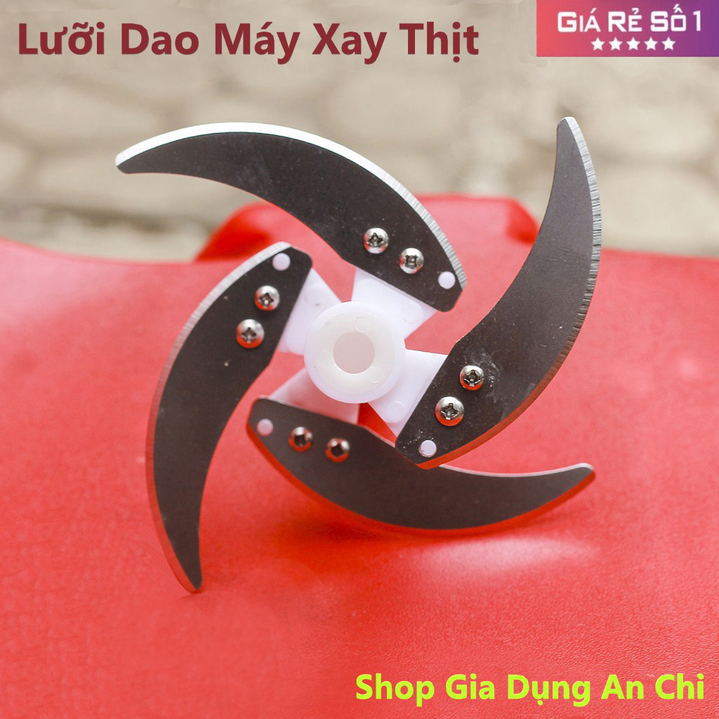 Lưỡi dao máy xay thịt 4 lưỡi cắt inox sắc bén, Lưỡi máy xay thịt dùng thay thế cho máy xay 2L, 3L