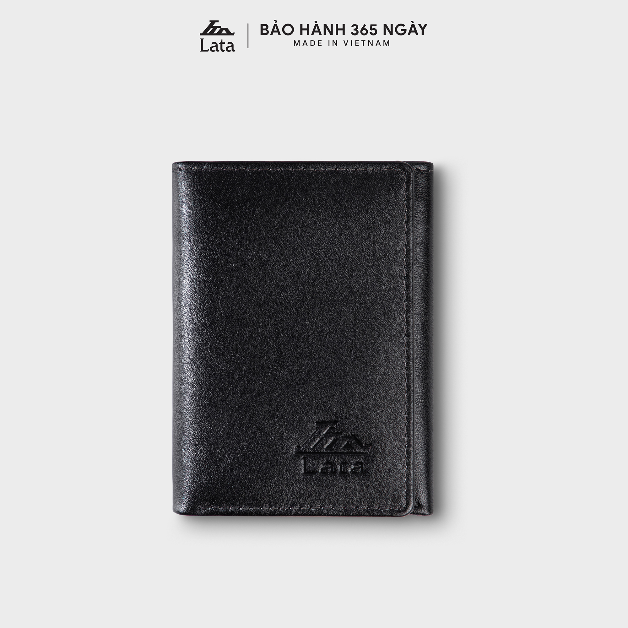 Ví nam đứng cao cấp LATA LVN62 da bò thật mỏng nhẹ đựng vừa 8 thẻ namecard, tiền và giấy tờ tùy thân
