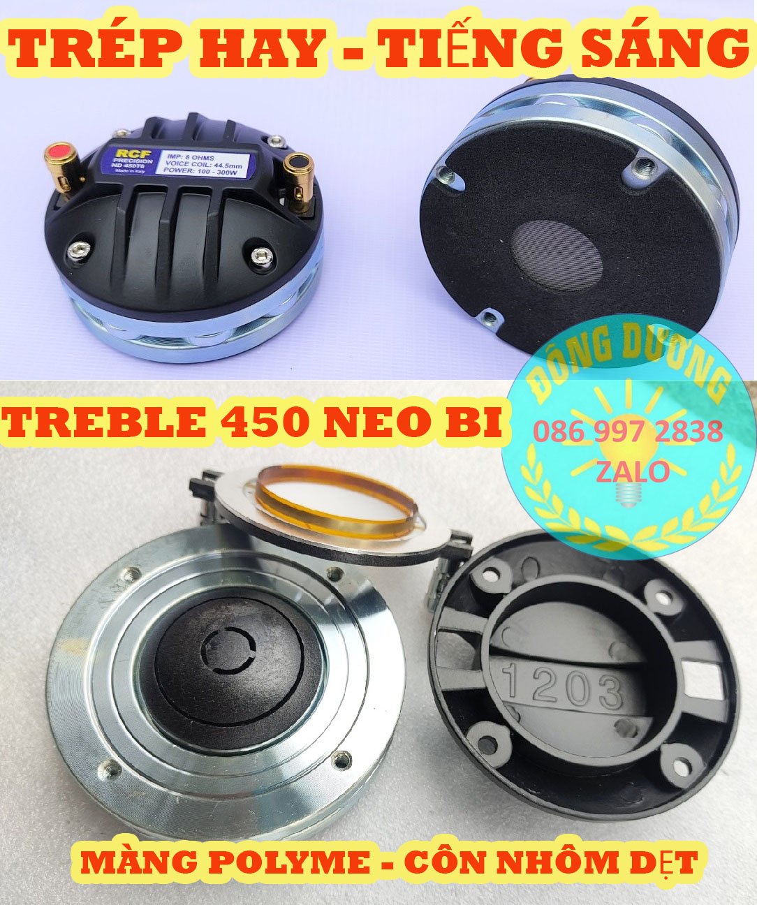 LOA TREBLE NEO BI 450 RCF TỪ 85MM AUDIO - GIÁ 2 LOA  -BY400