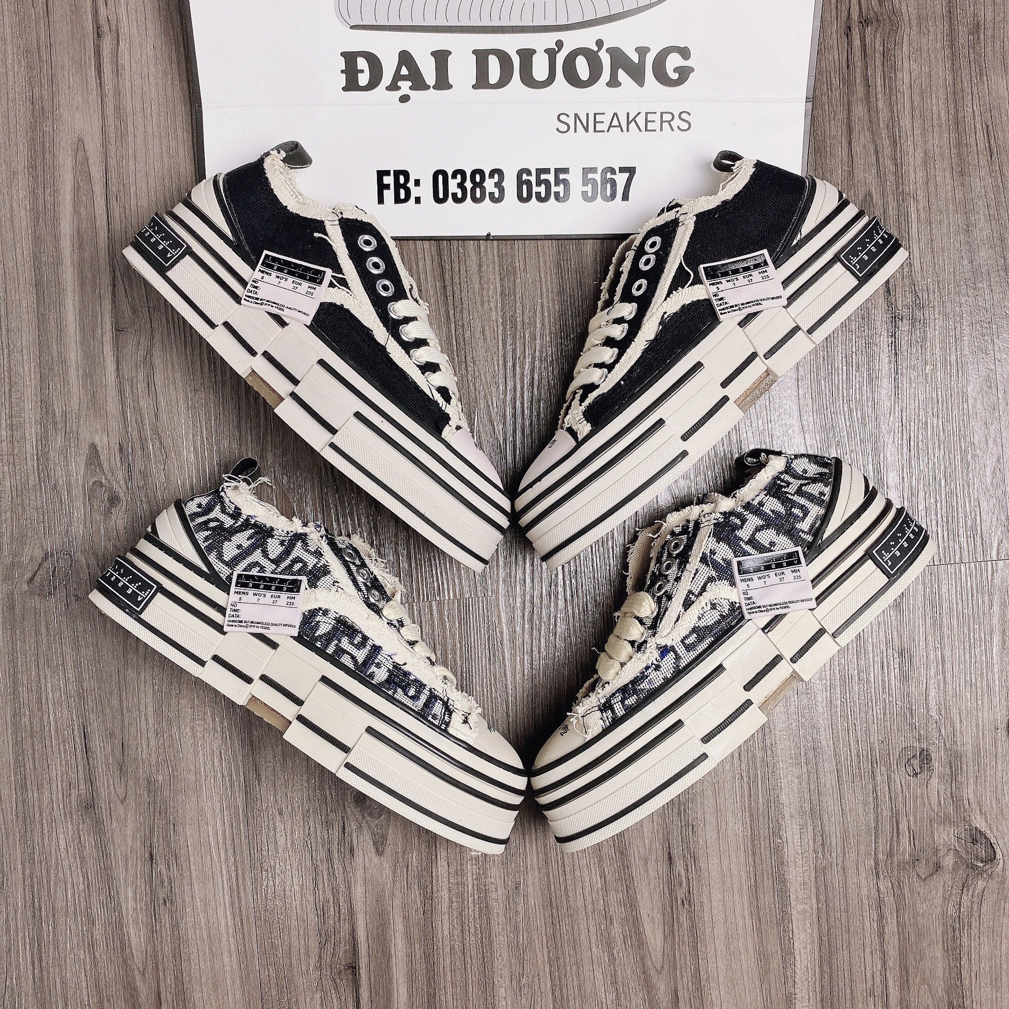 Giày 𝗫𝘃𝗲𝘀𝘀𝗲𝗹 đế gỗ giày 𝗖𝗩 rách đế gỗ bản đẹp đế gỗ tăng chiều cao nâng đế êm chân đủ size 36-43