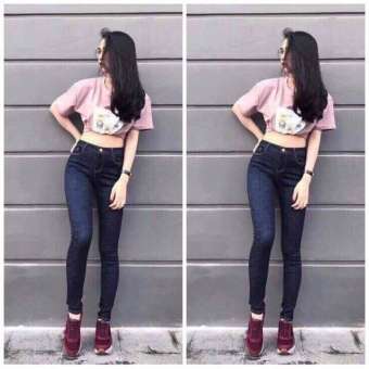 Quần jean muối tiêu đen co dãn mạnh