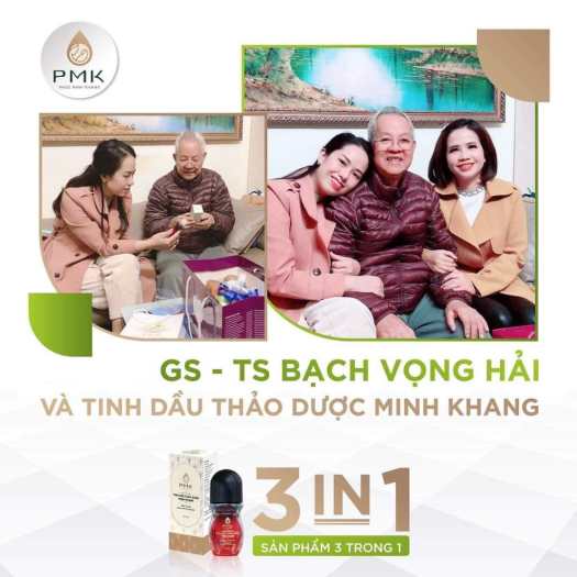 Tinh dầu thảo dược thiên nhiên Phúc Minh Khang 3 trong 1 chỉ cần bôi không cần uống hết ho hết sổ mũi long đờm