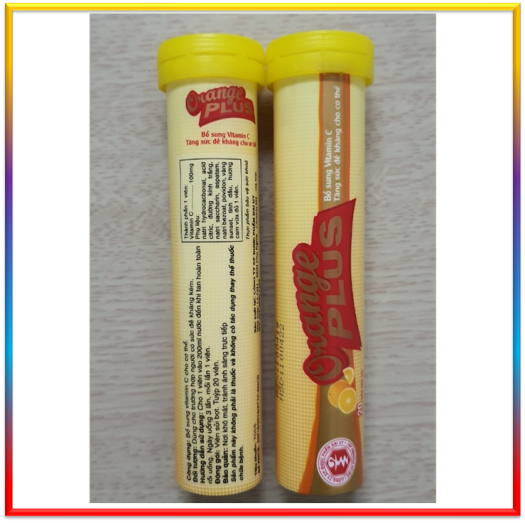 Tuýt Viên Sủi Multivitamin -Orange plus - Giúp Bổ Sung Vitamin C,B1,B2, Kẽm , Giúp Tăng Cường Thể Lực, Tăng Sức Đề Kháng- Tuýp 20 viên 4g