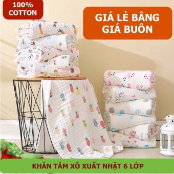 Khăn Tắm Xô 6 lớp Hàng Xuất Nhật Loại Đẹp Siêu Mềm Kích Thước 105x105cm