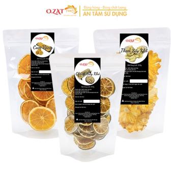 Detox cam vàng chanh thơm(dứa/khóm) O.ZAT Food mỗi loại 100g - thanh lọc cơ thể giảm cân tăng cường sức đề kháng