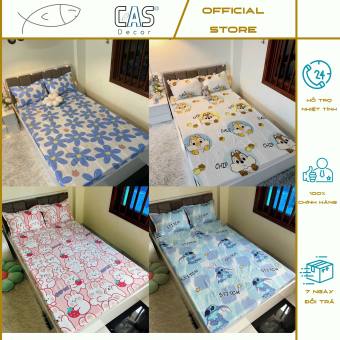 Bộ Ga Gối Cotton Poly CAS Decor , Drap Ga Trải Giường + 2 Vỏ Gối Nằm Nhiều Mẫu Lựa Chọn , Kích Thước 1m2 , 1m4 , 1m6 , 1m8 , 2m2