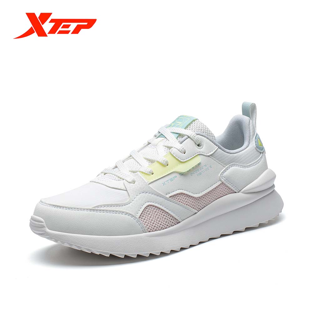Xtep giày sneaker lưới thoáng khí mới giày chạy bộ thể thao thoáng mái thoải mái thường nhật ngoài trời cho nữ 878118320006