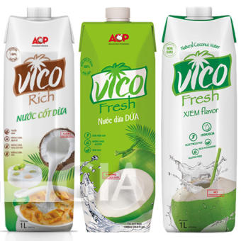 Nước cốt dừa, nước dừa Vico Rich hộp 1000ml - cốt dừa, nước dừa, cốt dừa vico rich, 1l - Gia store