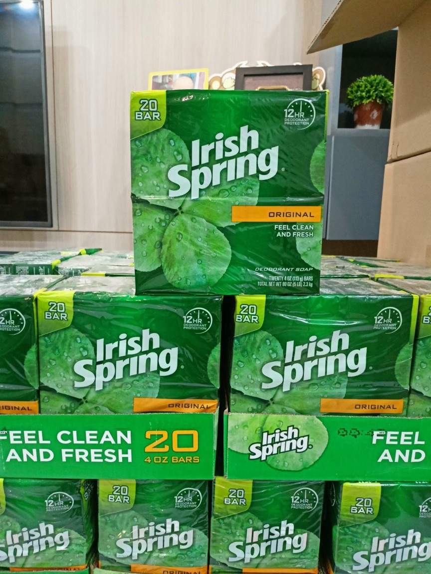 Combo 4 bánh xà phòng diệt khuẩn mỹ irish spring original - 4 cục x 113g
