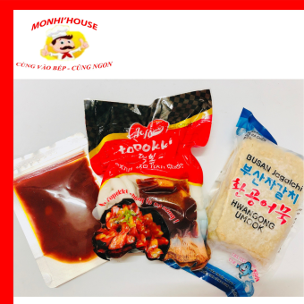 Set 500g bánh gạo JOFOOD kèm 450g chả cá kèm 100g sốt tương ớt