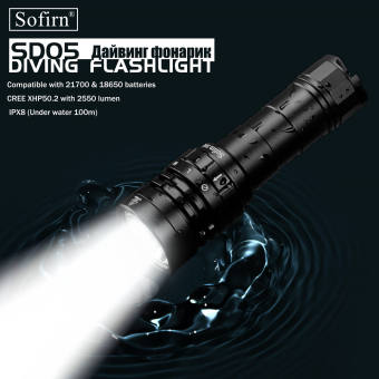 Sofirn New SD05 Scuba Dive LED Flashlight 6500k Diving Light Super Bright 3000lm Lamp with Switch 3 Modes